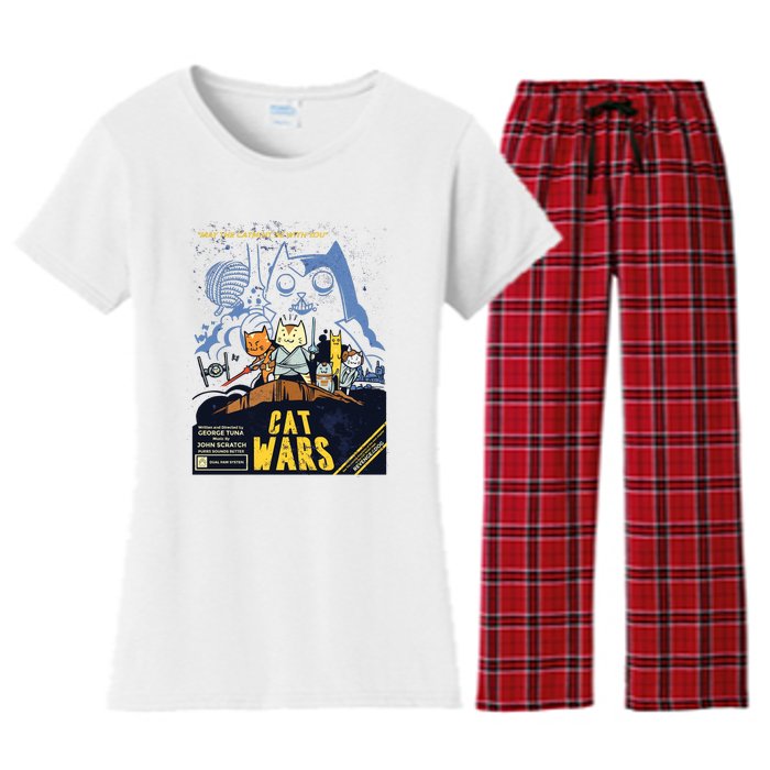 Cat Wars Parody Women's Flannel Pajama Set