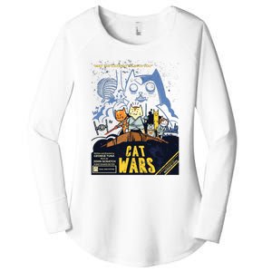 Cat Wars Parody Women's Perfect Tri Tunic Long Sleeve Shirt