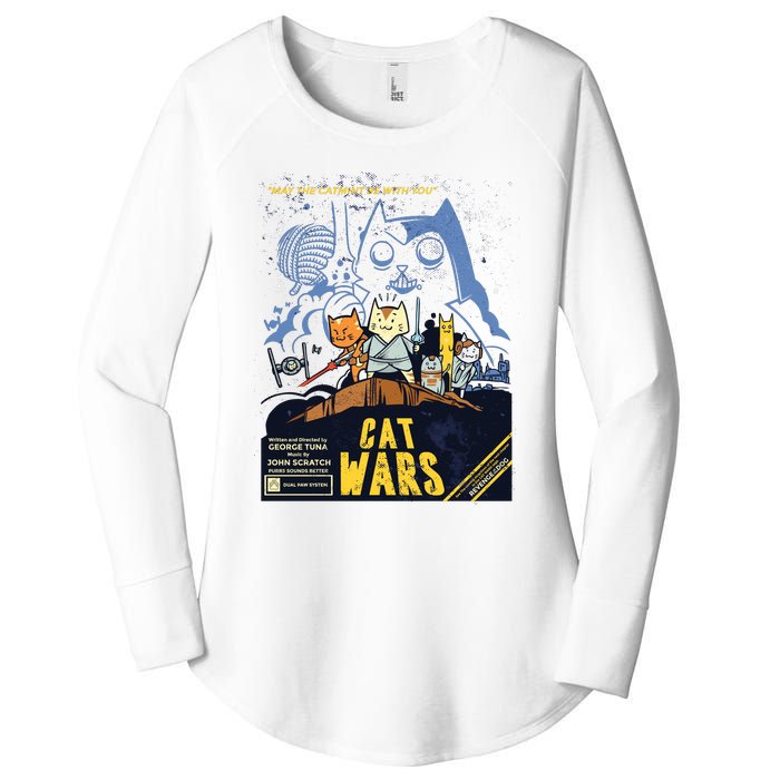 Cat Wars Parody Women's Perfect Tri Tunic Long Sleeve Shirt