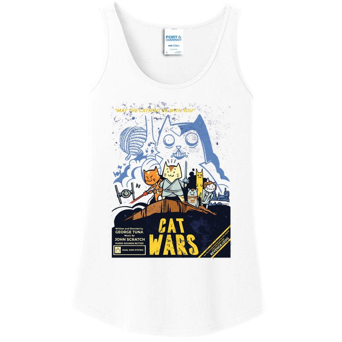 Cat Wars Parody Ladies Essential Tank