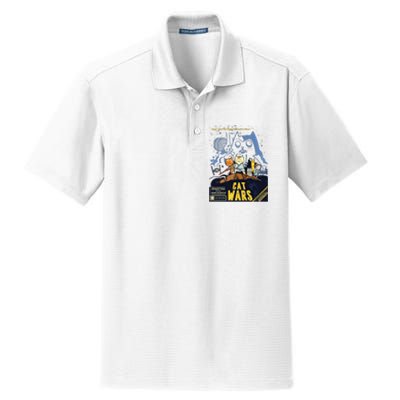 Cat Wars Parody Dry Zone Grid Polo