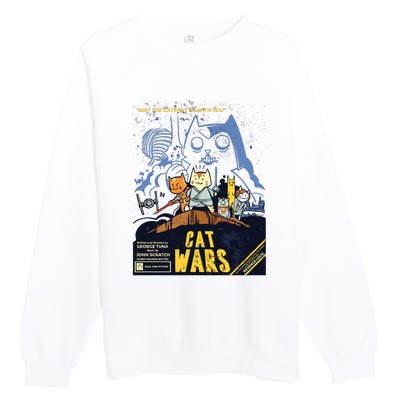 Cat Wars Parody Premium Crewneck Sweatshirt