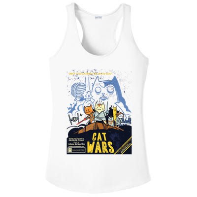 Cat Wars Parody Ladies PosiCharge Competitor Racerback Tank