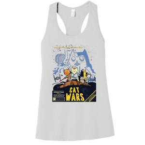 Cat Wars Parody Women's Racerback Tank