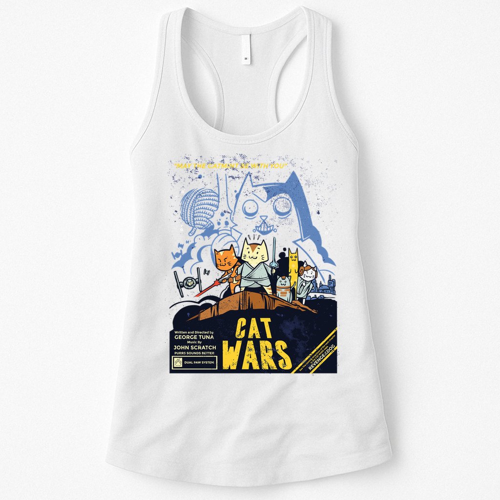 Cat Wars Parody Womens Tank Top