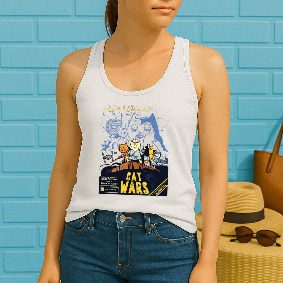 Cat Wars Parody Womens Tank Top