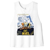 Cat Wars Parody Women's Racerback Cropped Tank