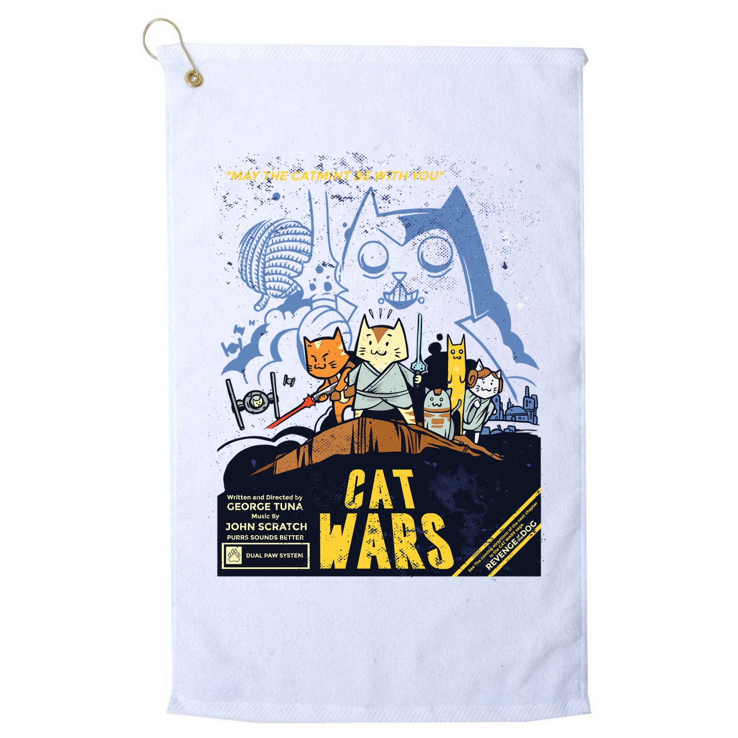 Cat Wars Parody Golf Towel