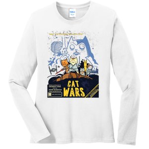 Cat Wars Parody Ladies Long Sleeve Shirt