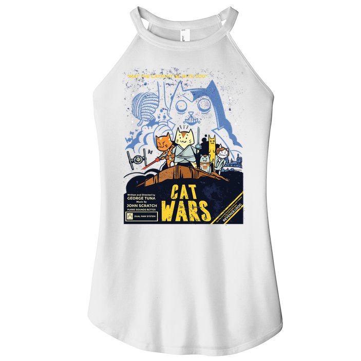 Cat Wars Parody Women's Perfect Tri Rocker Tank
