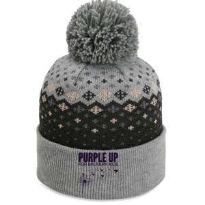 Cute Wear Purple Dandelion Dove Birds The Baniff Cuffed Pom Beanie