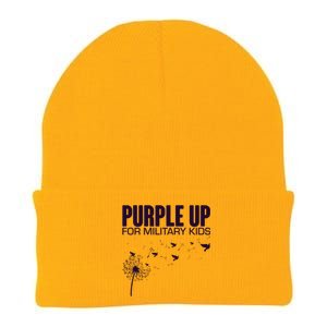 Cute Wear Purple Dandelion Dove Birds Knit Cap Winter Beanie