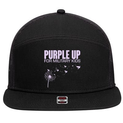 Cute Wear Purple Dandelion Dove Birds 7 Panel Mesh Trucker Snapback Hat