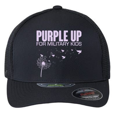 Cute Wear Purple Dandelion Dove Birds Flexfit Unipanel Trucker Cap