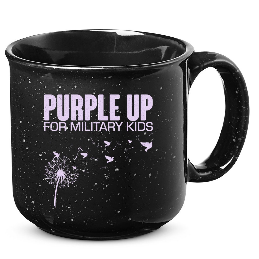 Cute Wear Purple Dandelion Dove Birds 15oz Campfire Ceramic Mug