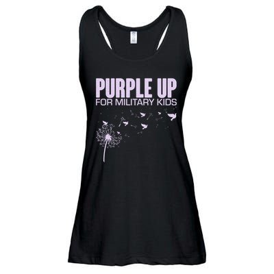 Cute Wear Purple Dandelion Dove Birds Ladies Essential Flowy Tank