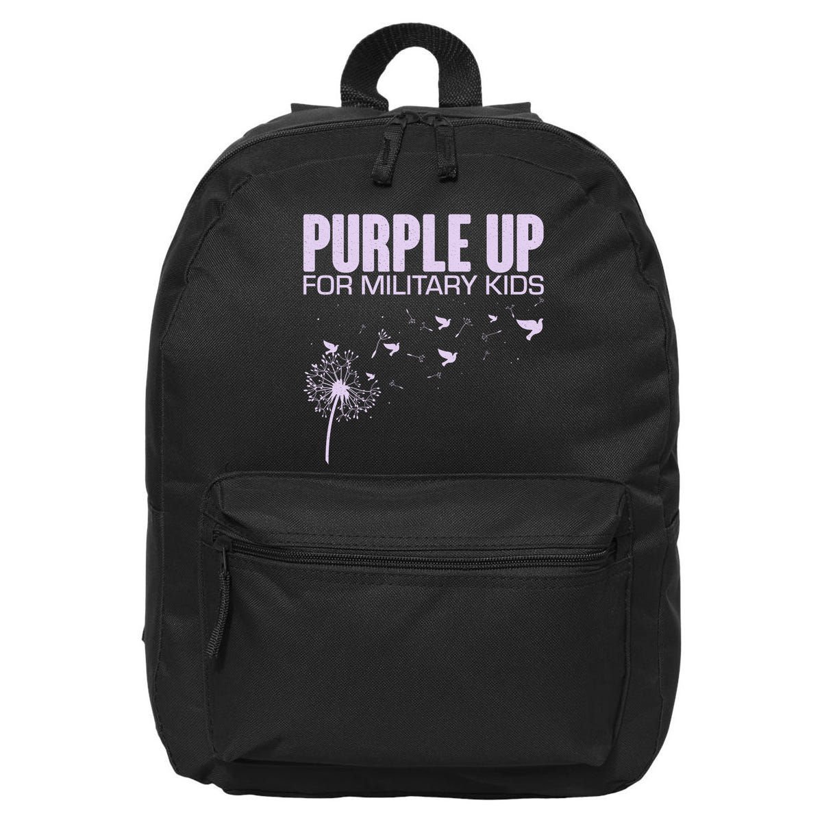 Cute Wear Purple Dandelion Dove Birds 16 in Basic Backpack