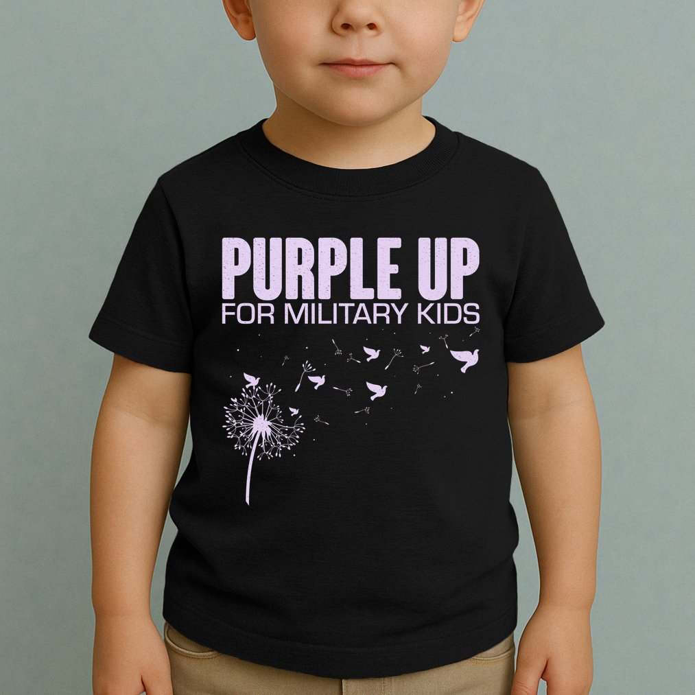 Cute Wear Purple Dandelion Dove Birds Toddler T-Shirt