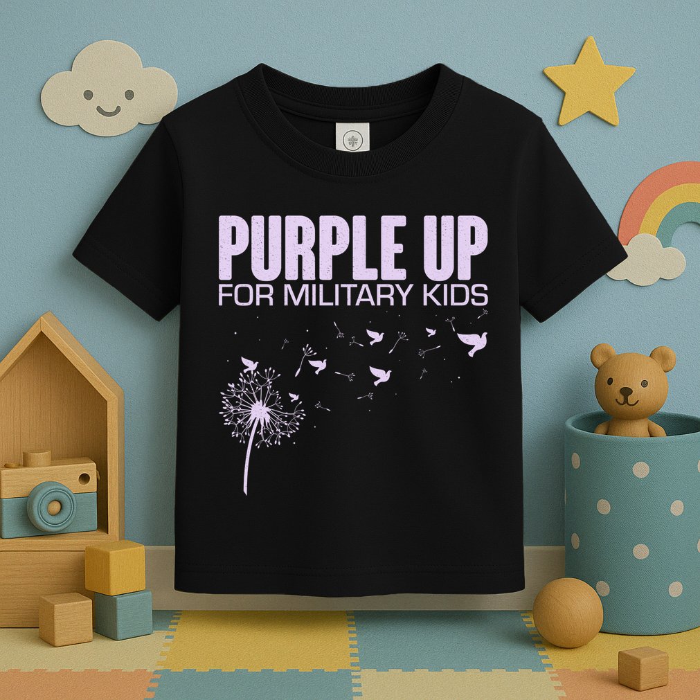 Cute Wear Purple Dandelion Dove Birds Toddler T-Shirt