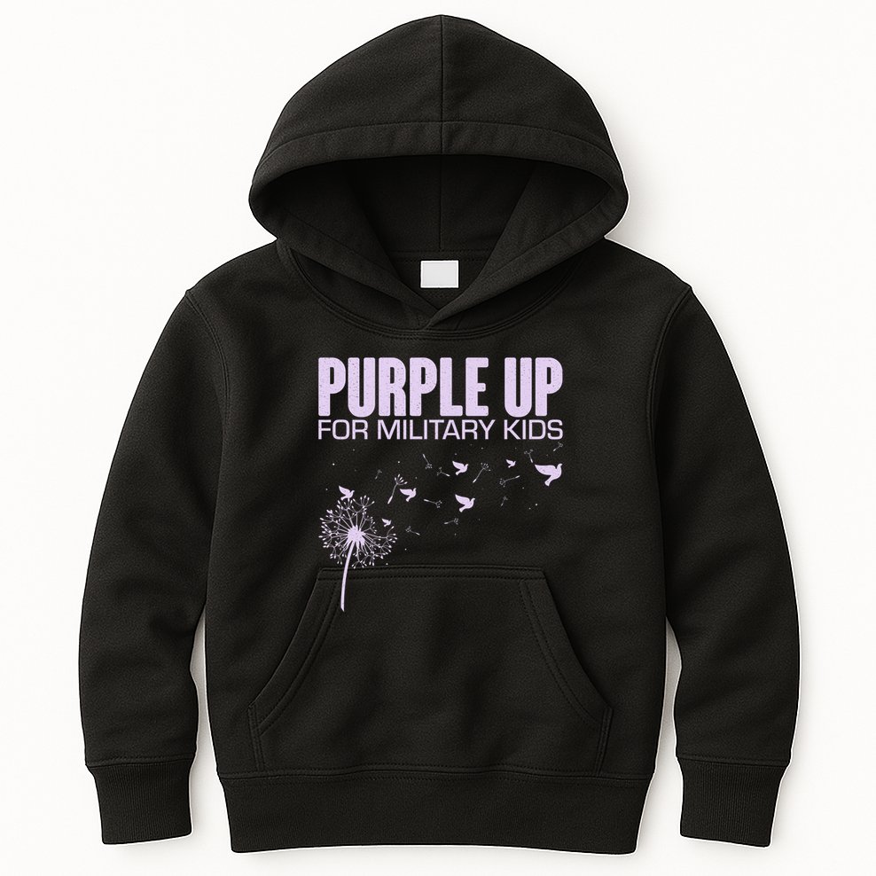 Cute Wear Purple Dandelion Dove Birds Kids Hoodie