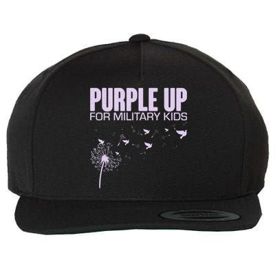 Cute Wear Purple Dandelion Dove Birds Wool Snapback Cap