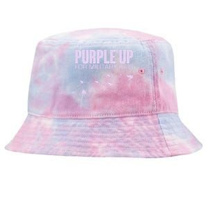 Cute Wear Purple Dandelion Dove Birds Tie-Dyed Bucket Hat