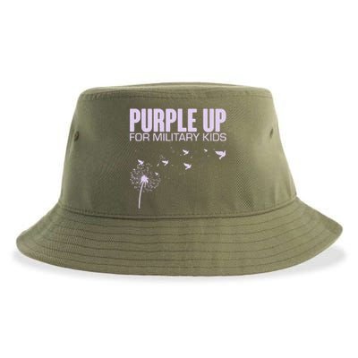 Cute Wear Purple Dandelion Dove Birds Sustainable Bucket Hat