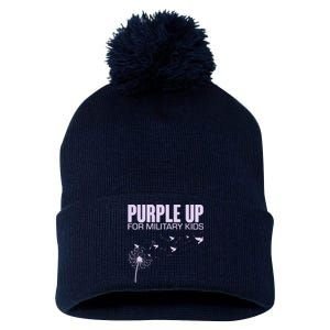 Cute Wear Purple Dandelion Dove Birds Pom Pom 12in Knit Beanie