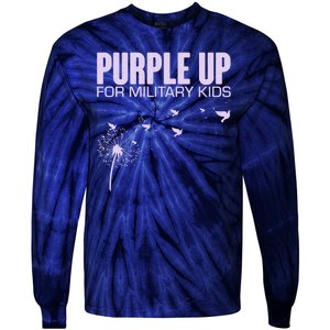 Cute Wear Purple Dandelion Dove Birds Tie-Dye Long Sleeve Shirt