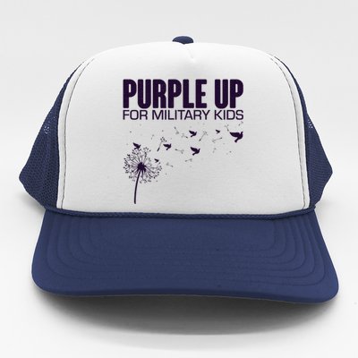 Cute Wear Purple Dandelion Dove Birds Trucker Hat