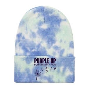 Cute Wear Purple Dandelion Dove Birds Tie Dye 12in Knit Beanie