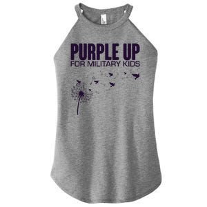 Cute Wear Purple Dandelion Dove Birds Women's Perfect Tri Rocker Tank