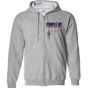 Cute Wear Purple Dandelion Dove Birds Full Zip Hoodie