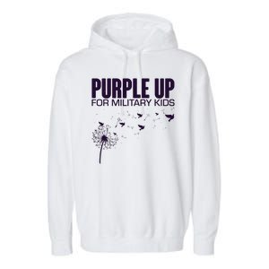 Cute Wear Purple Dandelion Dove Birds Garment-Dyed Fleece Hoodie