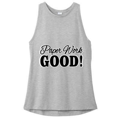Charleston White Paper Work Good Ladies PosiCharge Tri-Blend Wicking Tank