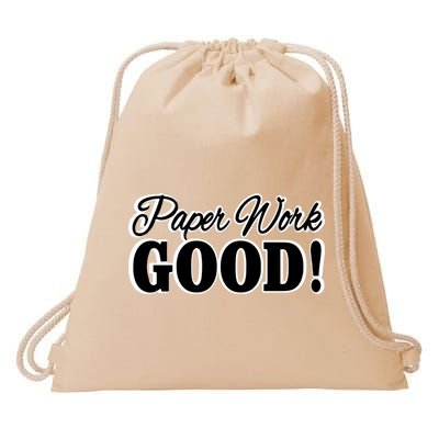 Charleston White Paper Work Good Drawstring Bag