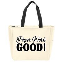 Charleston White Paper Work Good Zip Tote Bag