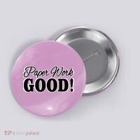 Charleston White Paper Work Good Button