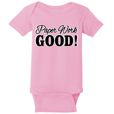 Charleston White Paper Work Good Baby Bodysuit