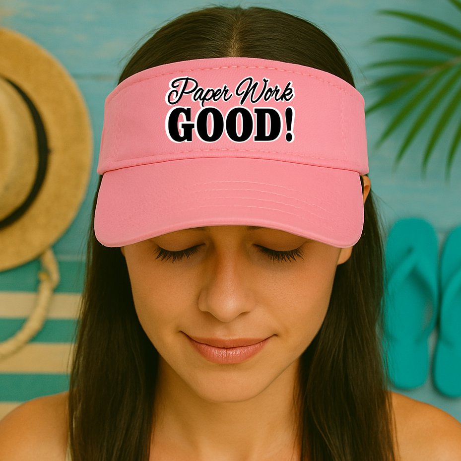 Charleston White Paper Work Good Visor
