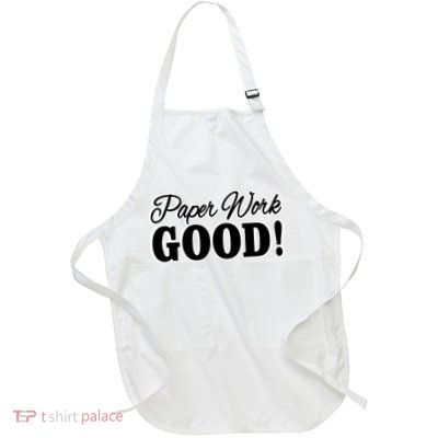 Charleston White Paper Work Good Apron