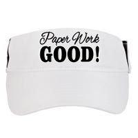 Charleston White Paper Work Good Adult Drive Performance Visor