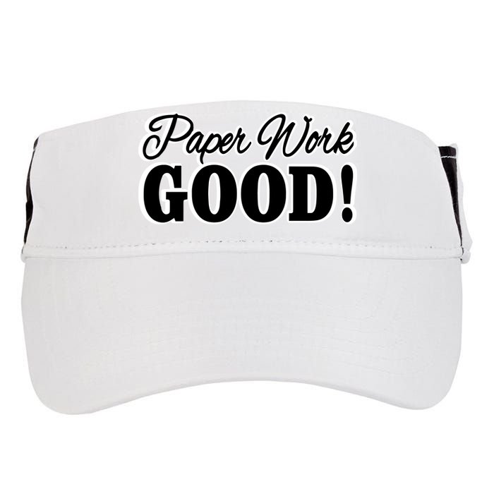 Charleston White Paper Work Good Adult Drive Performance Visor
