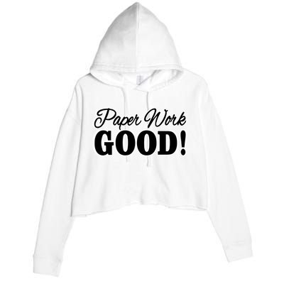 Charleston White Paper Work Good Crop Fleece Hoodie