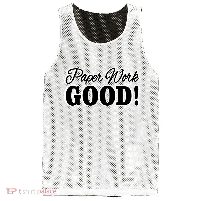 Charleston White Paper Work Good Mesh Reversible Basketball Jersey Tank