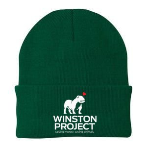 Cute Winston Project Bulldog supports animal rescue Knit Cap Winter Beanie