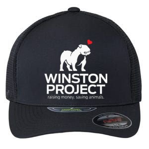 Cute Winston Project Bulldog supports animal rescue Flexfit Unipanel Trucker Cap