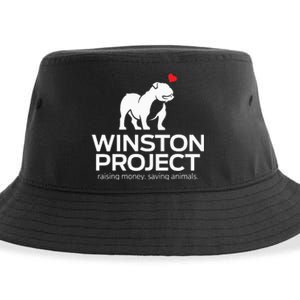 Cute Winston Project Bulldog supports animal rescue Sustainable Bucket Hat