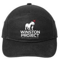 Cute Winston Project Bulldog supports animal rescue 7-Panel Snapback Hat