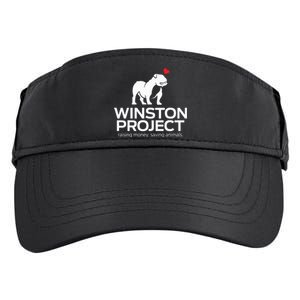 Cute Winston Project Bulldog supports animal rescue Adult Drive Performance Visor